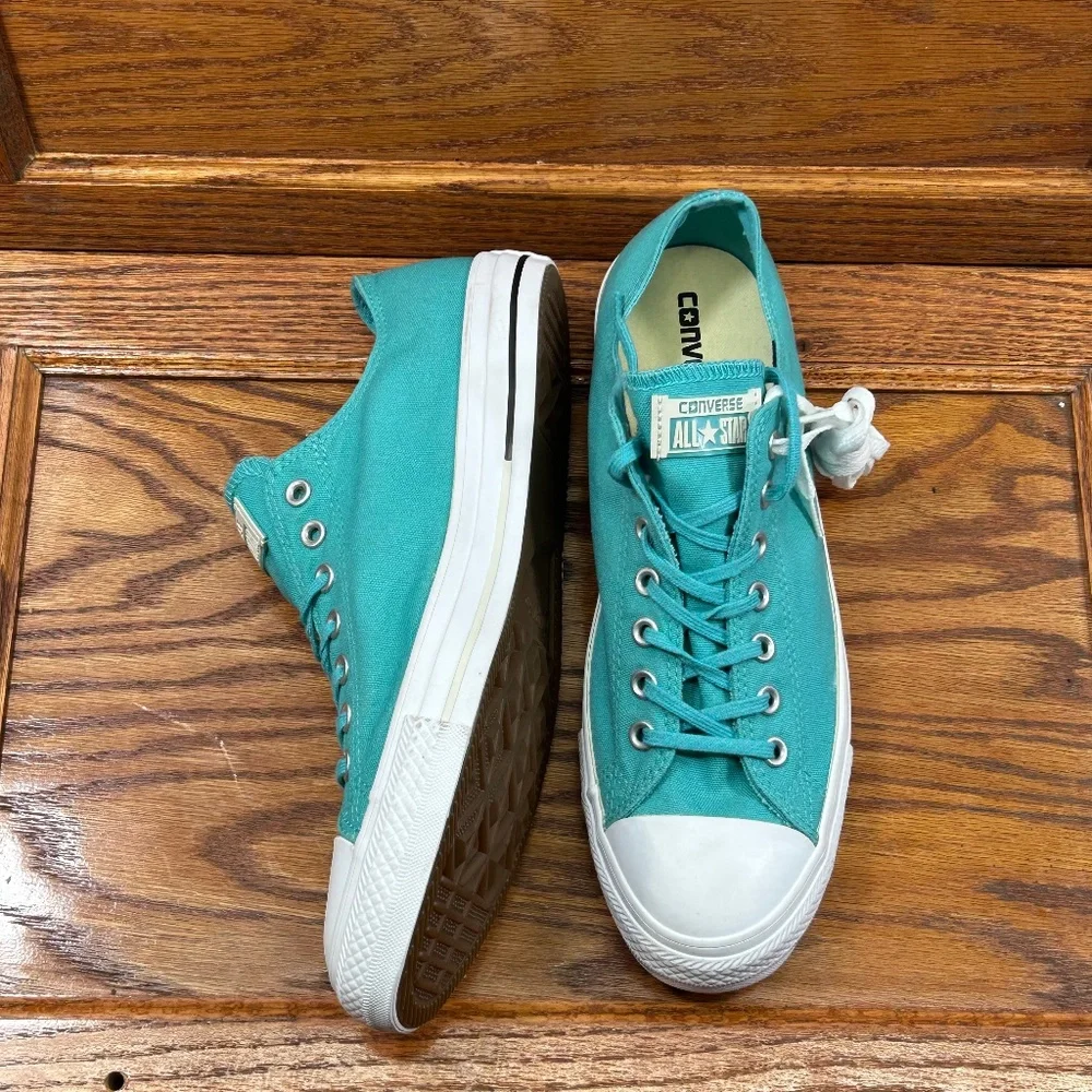 Converse CTAS Shield‎ Canvas Ox Aegean Aqua Black Buff Shoes - Picture 5 of 9